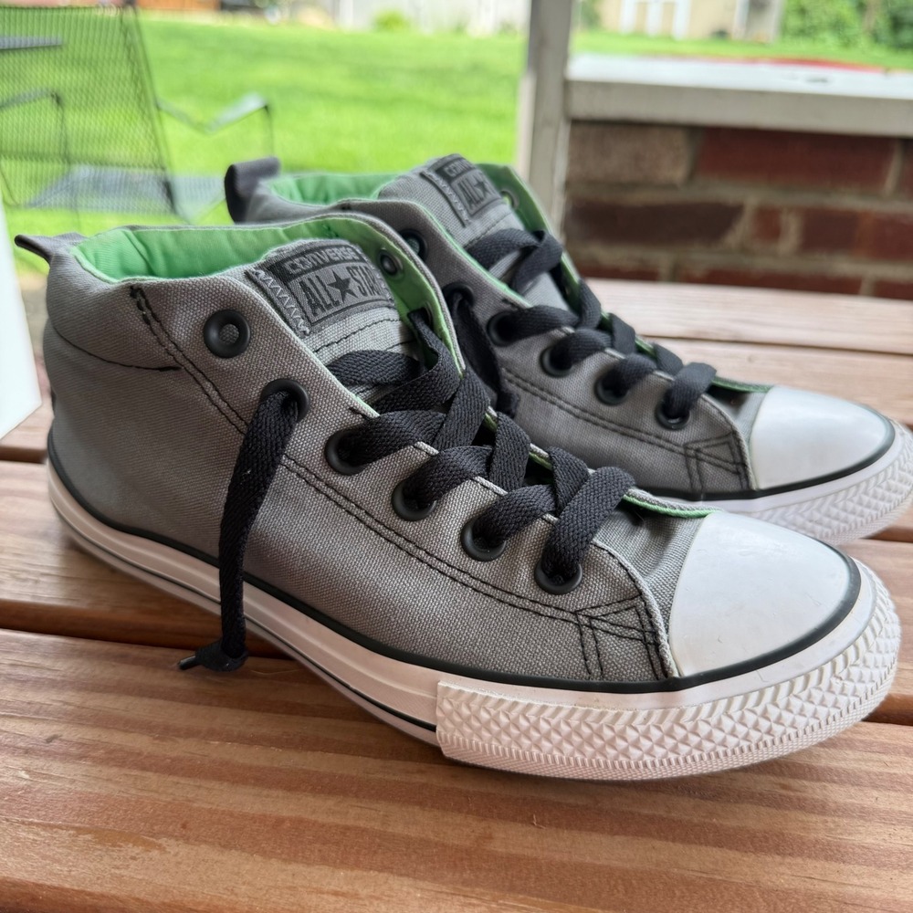 Converse Chuck Taylor All Star High Street Mid Dolphin Green 5 Junior Unisex - Picture 2 of 10